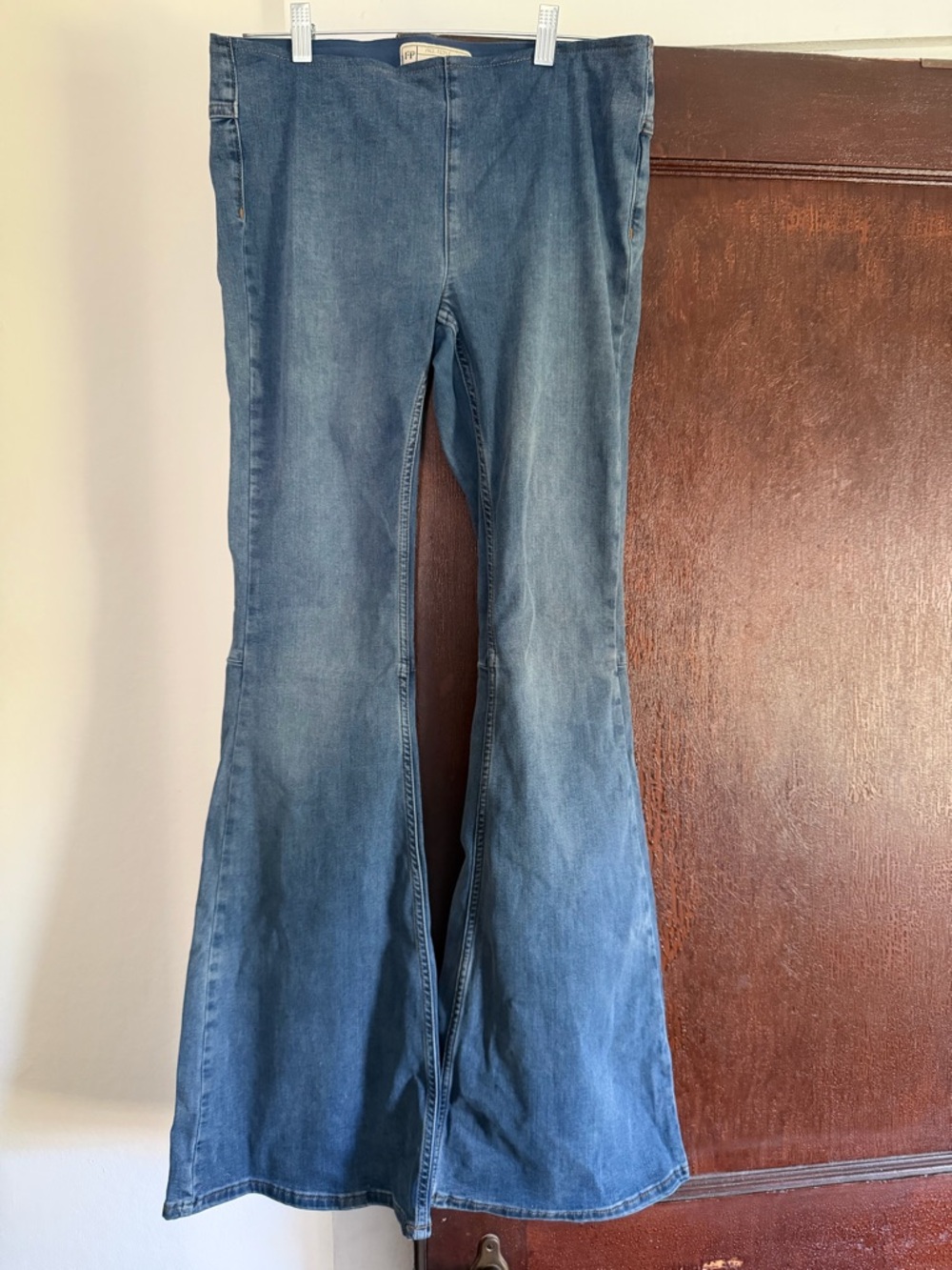 Free People Medium Blue Flared Jeans